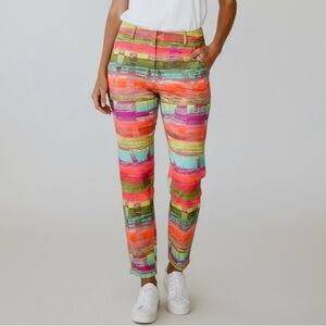 Lisa Taranto Raw Silk Cigarette Pants